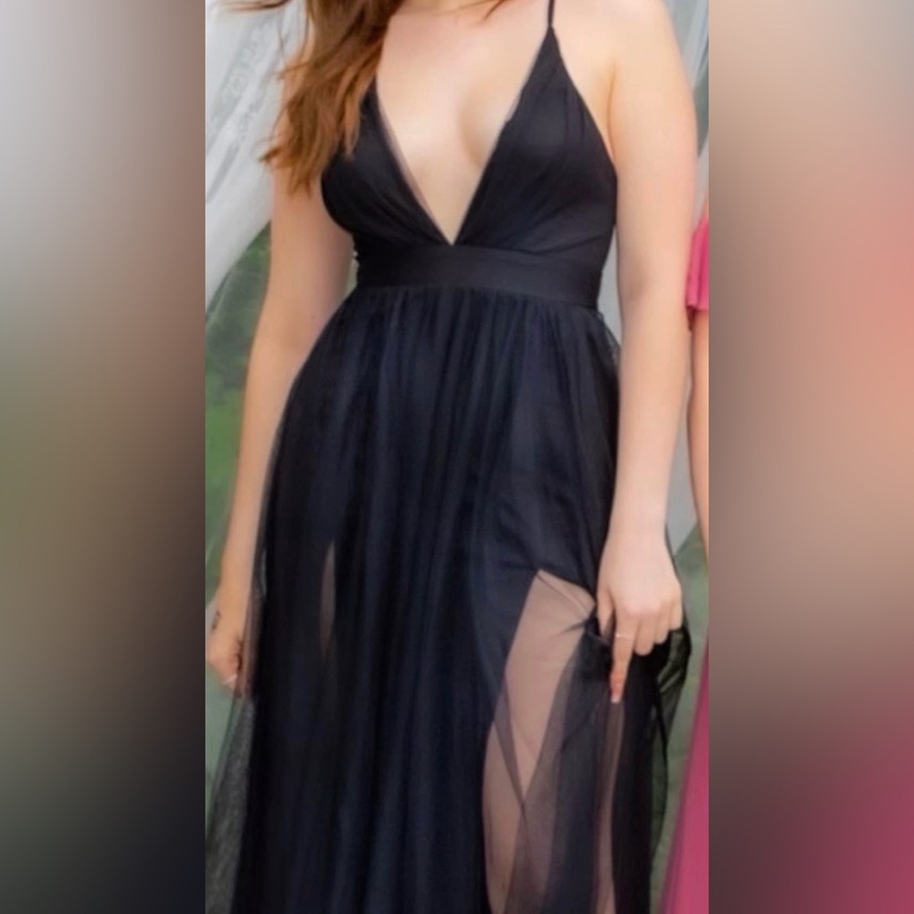 Elegant Black Evening prom dress✨